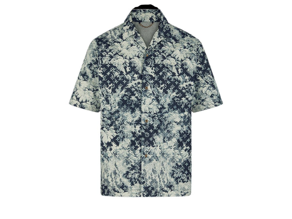 Louis Vuitton Hawaiian Tapestry Monogram Shirt Bue