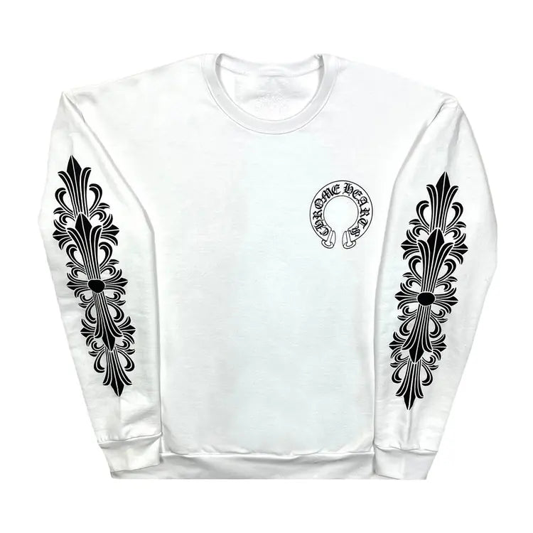 Chrome Hearts Horseshoe Crewneck White