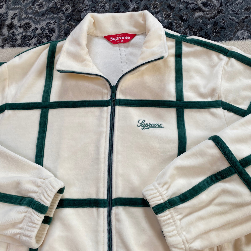 Supreme Grid Taping Velour Jacket SS20