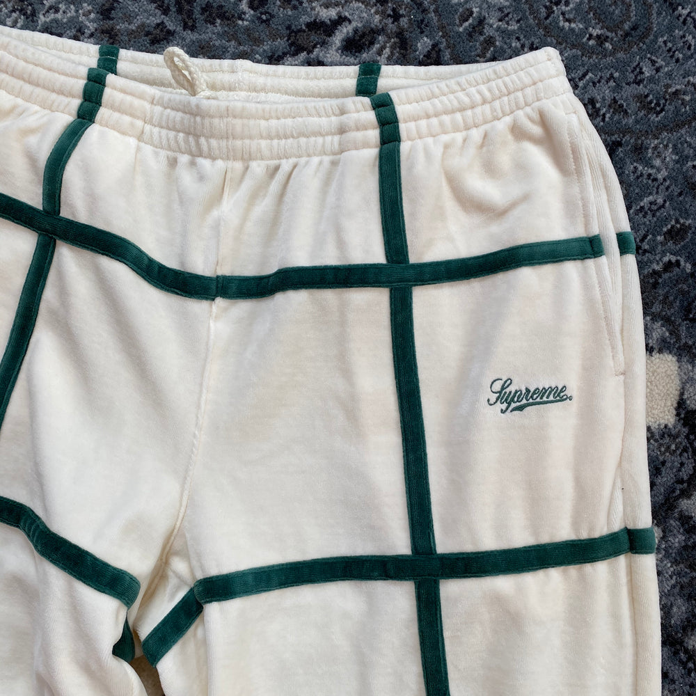 Supreme Grid Taping Velour Pant SS20