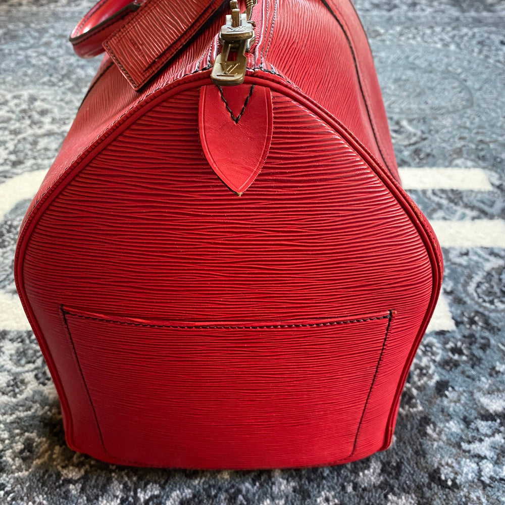 Louis Vuitton Keepall 50cm in red epi leather