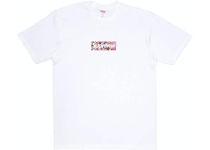 Supreme Takashi Murakami COVID-19 Logo Box Tee Bianco SS20