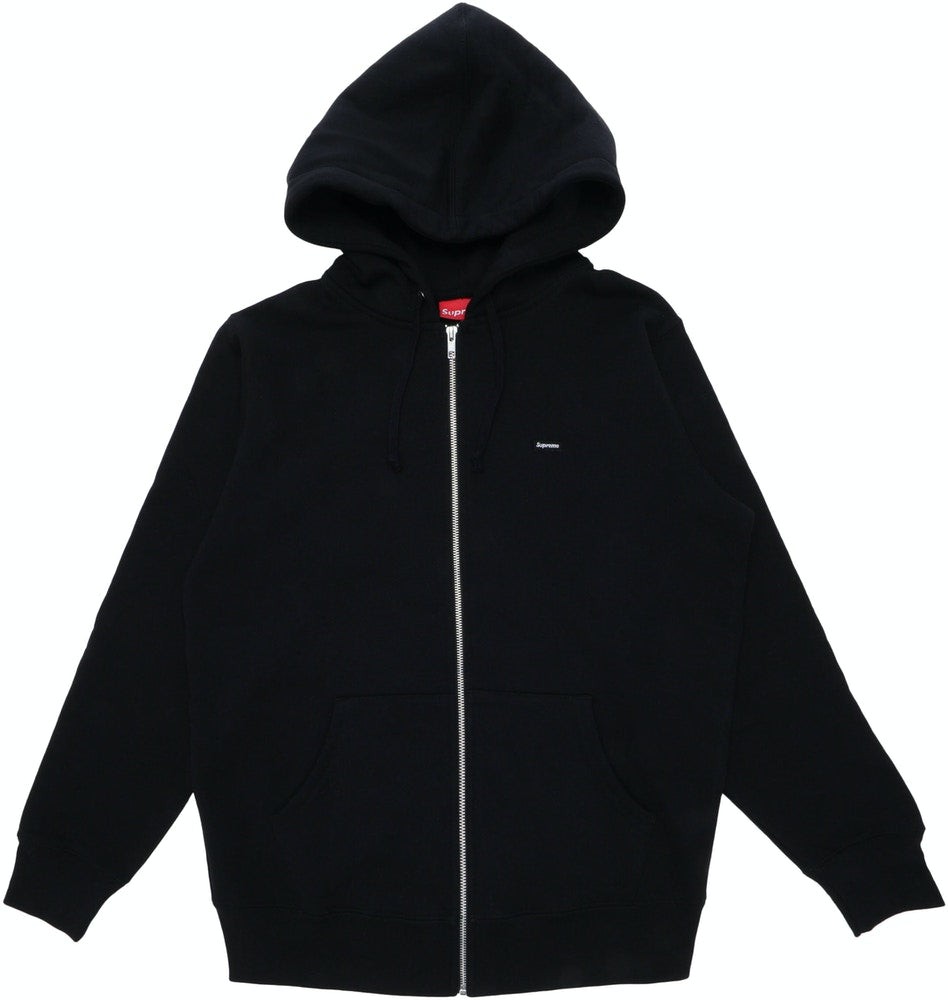 Supreme Small Box Logo Zip Up Felpa con cappuccio nero SS21