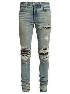 Amiri MX1 Indigo Bandana Jeans