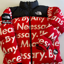 Load image into Gallery viewer, Supreme The North Face By Any Means Nuptse Jacket Red FW15
