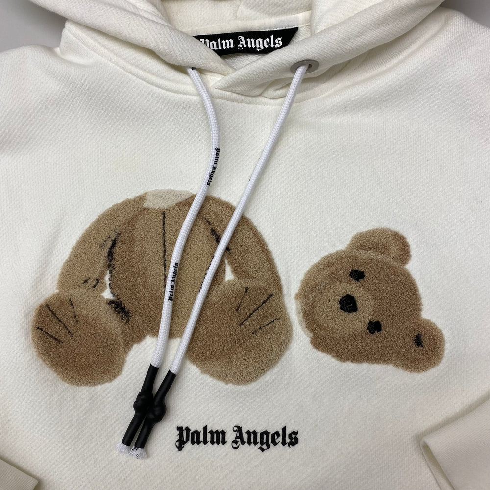 Palm Angles Bear Hoodie White