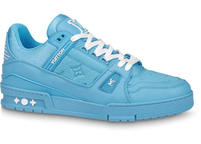 Louis Vuitton Trainer Blu Embossed Monogram