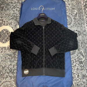 Louis Vuitton Monogram Velour Cotton Track Jacket Black (Kim Jones 2018)
