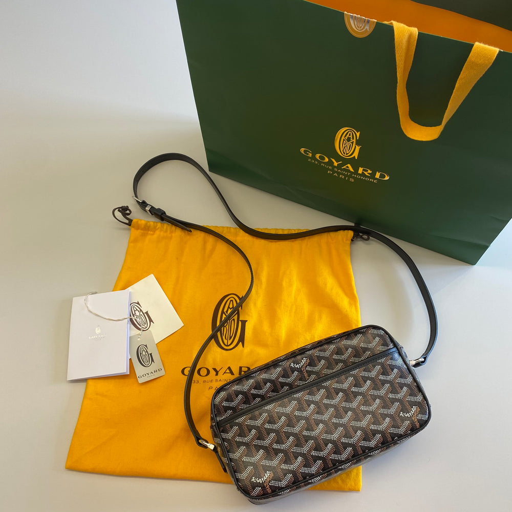 Goyard Cap Vert Crossbody Goyardine Black