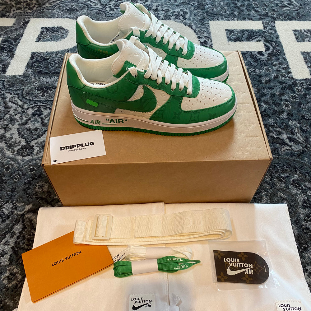 Louis Vuitton Nike Air Force 1 Low By Virgil Abloh White Green