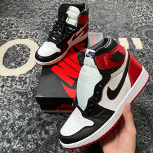 Load image into Gallery viewer, Air Jordan 1 Retro High Satin Black Toe (W) (2019)
