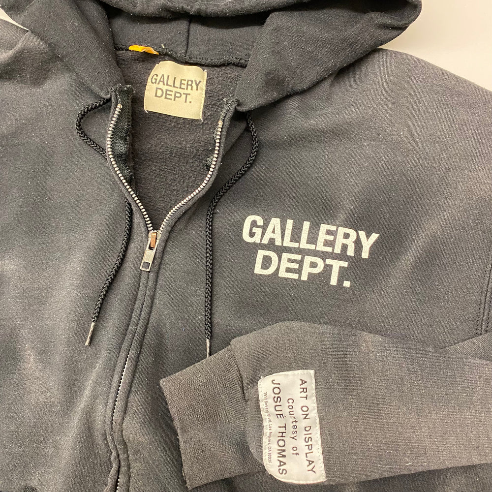 Gallery Dept. Vintage English Zip Up Hoodie Black