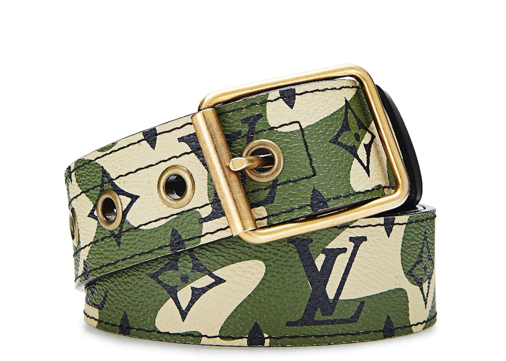 Louis Vuitton x Takashi Murakami Ceinture Monogramouflage Vert (2008)