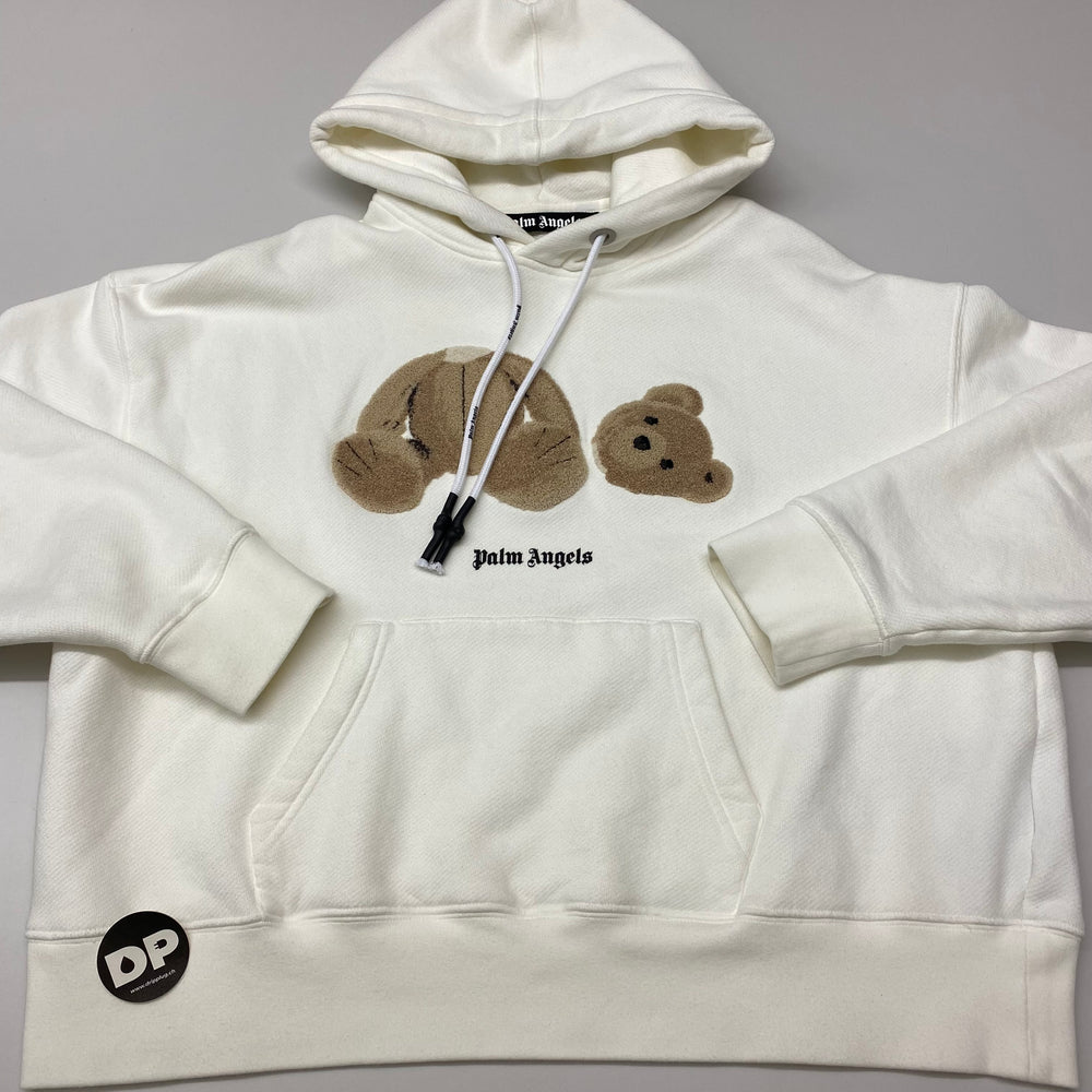 Palm Angles Bear Hoodie White