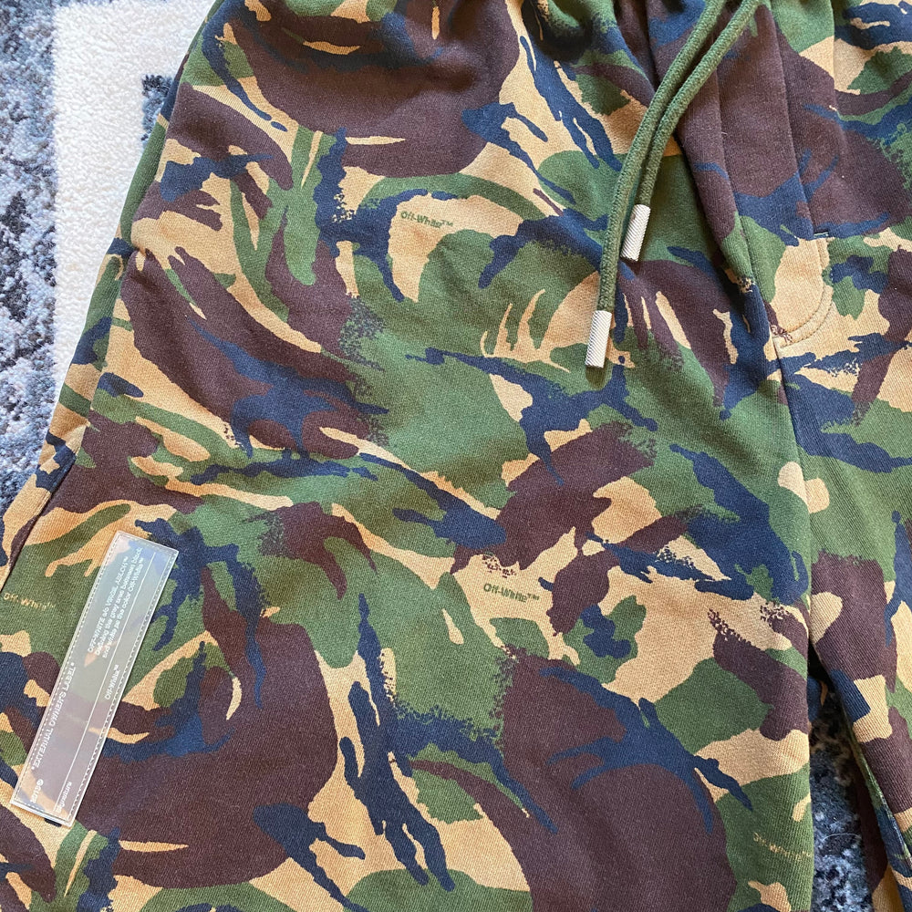 Off White Camo Oversized Shorts