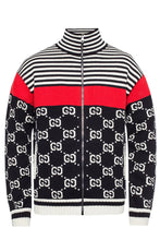 Lade das Bild in den Galerie-Viewer, Gucci GG Supreme Striped Knit Cardigan with Zipper
