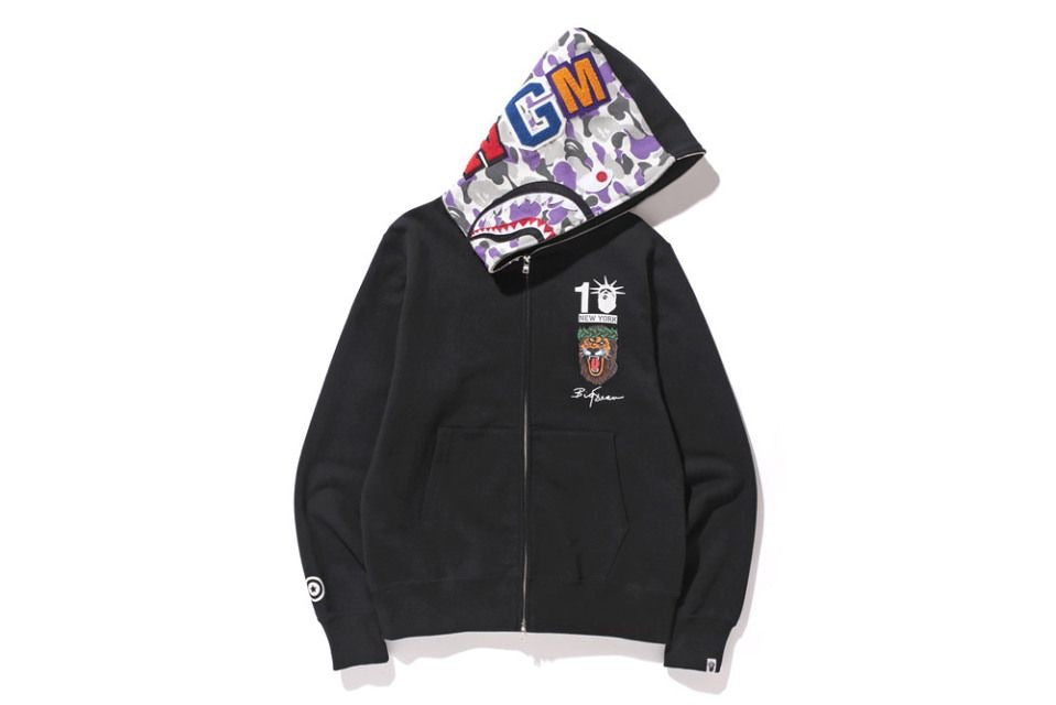 Bape x Big Sean Shark Hoodie NYC 10Th Anniversary