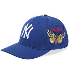 Lade das Bild in den Galerie-Viewer, Gucci NY Butterfly Baseball Cap Blue
