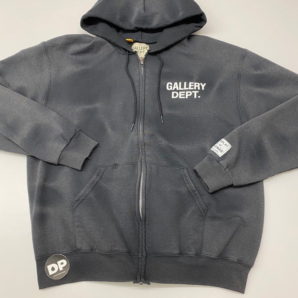 Gallery Dept. Vintage English Zip Up Hoodie Black