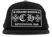 Load image into Gallery viewer, Chrome Hearts CH Hollywood Trucker Hat Black (Used)
