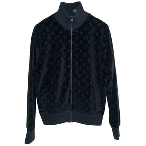 Louis Vuitton Monogram Velour Cotton Track Jacket Black (Kim Jones 2018)