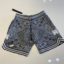 Load image into Gallery viewer, Amiri B-Ball Bandana Shorts Grey
