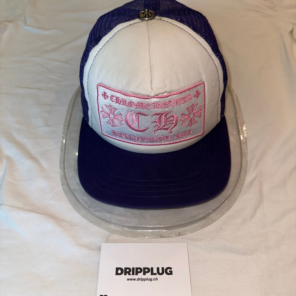 Chrome Hearts CH Hollywood Trucker Hat Purple/White/Pink