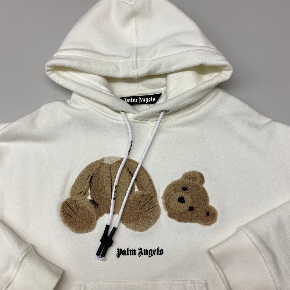 Palm Angles Bear Hoodie White