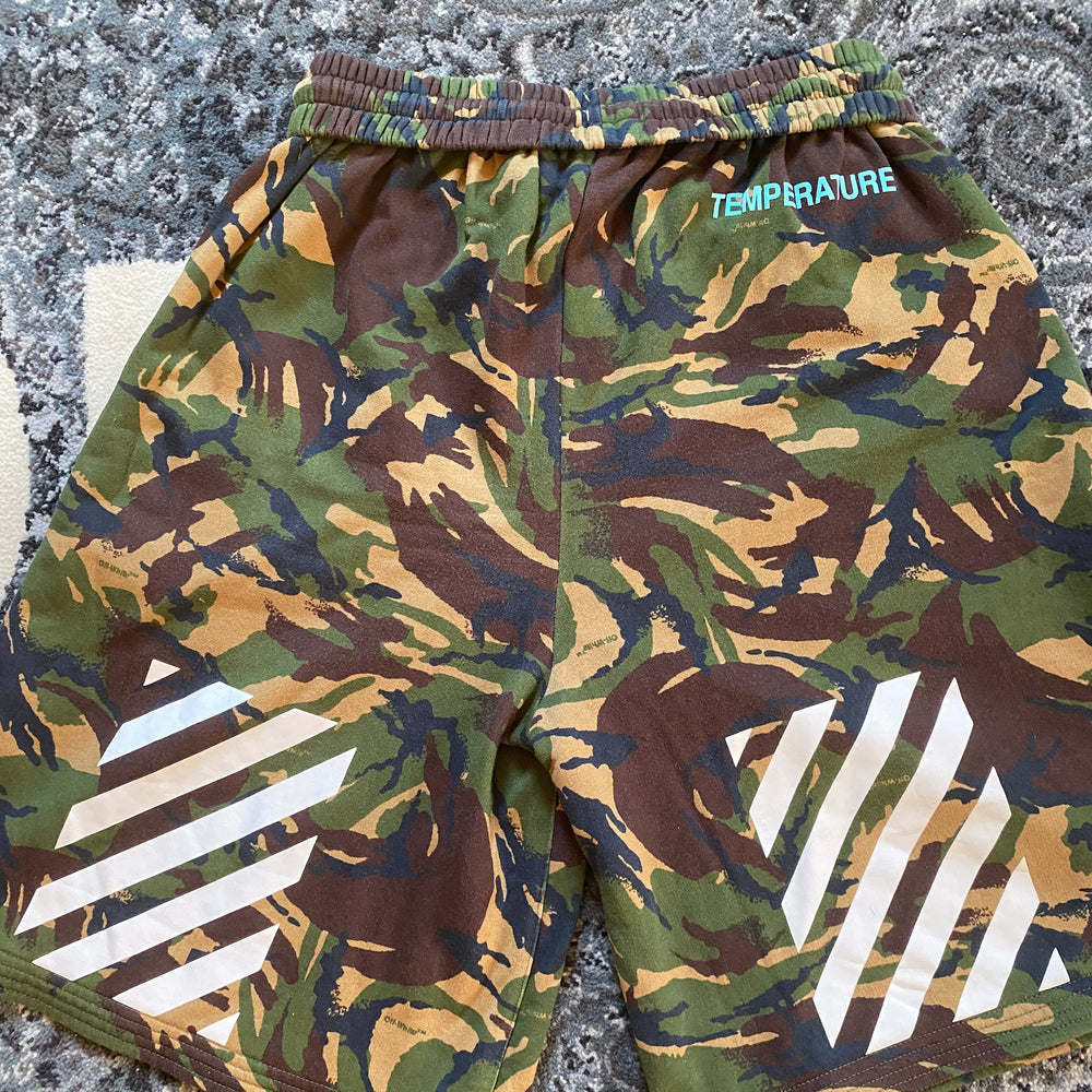 Off White Camo Oversized Shorts