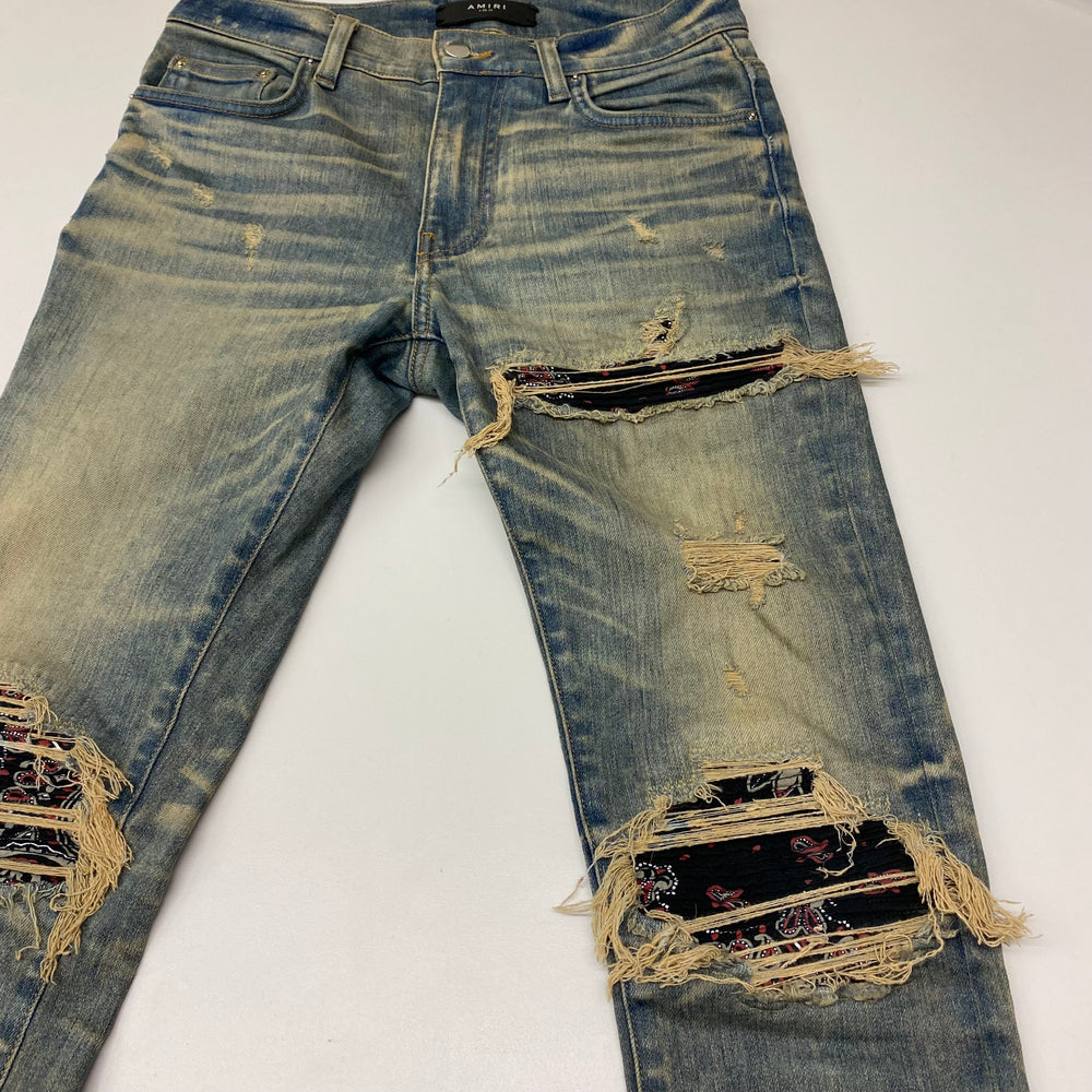 Amiri MX1 Indigo Bandana Jeans