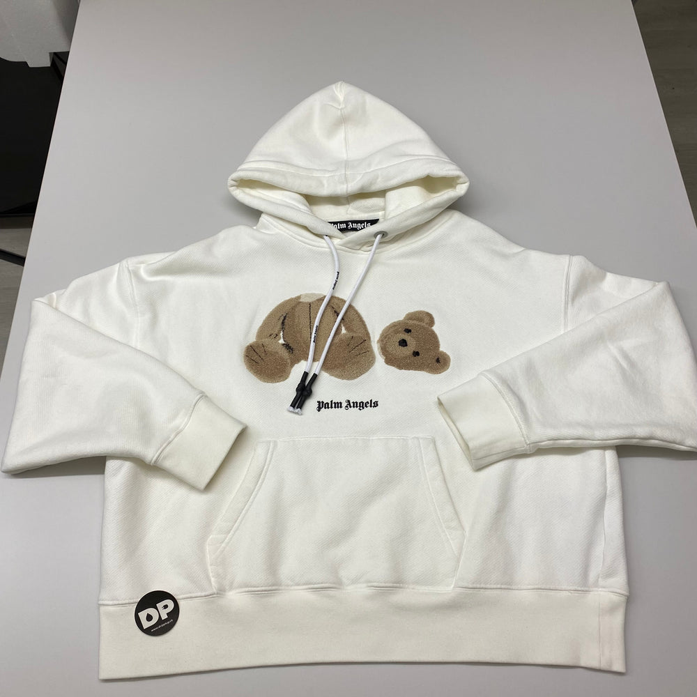 Palm Angles Bear Hoodie White