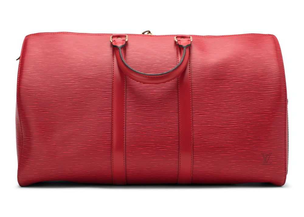 Louis Vuitton Keepall 50cm en cuir rouge épi