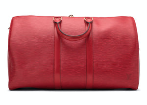 Louis Vuitton Keepall 50cm in red epi leather