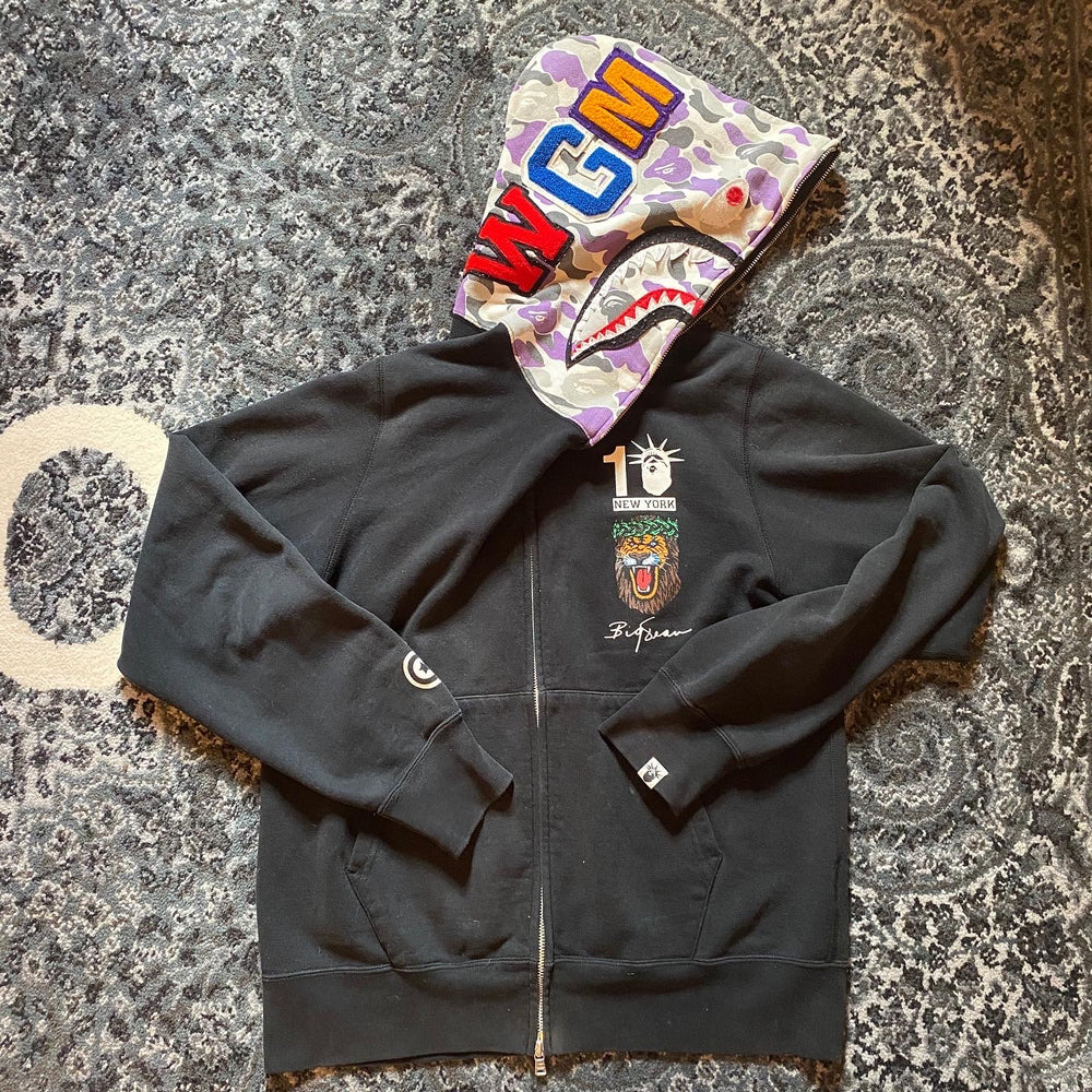 Bape x Big Sean Shark Hoodie NYC 10Th Anniversary