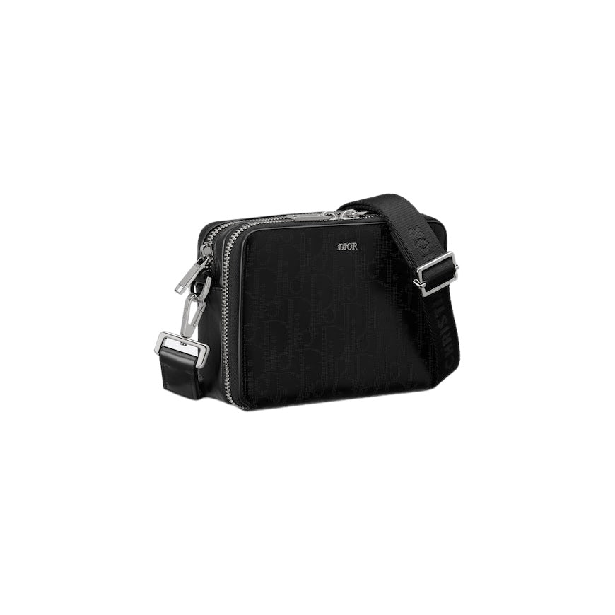 Dior MESSENGER POUCH Black Dior Oblique Galaxy Leather