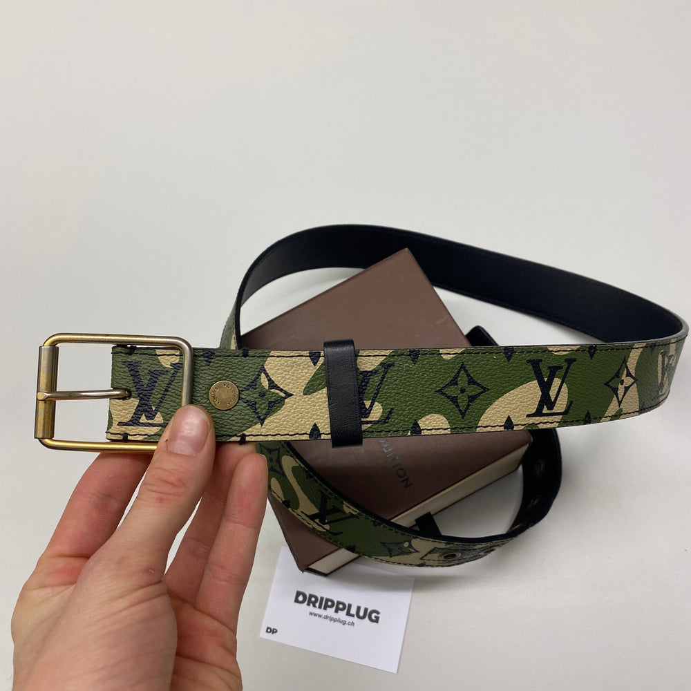 Louis Vuitton x Takashi Murakami Belt Monogramouflage Green (2008)