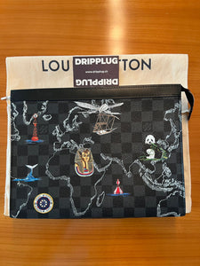 Louis Vuitton Pochette Voyage Damier Graphite Map MM Grey/Black