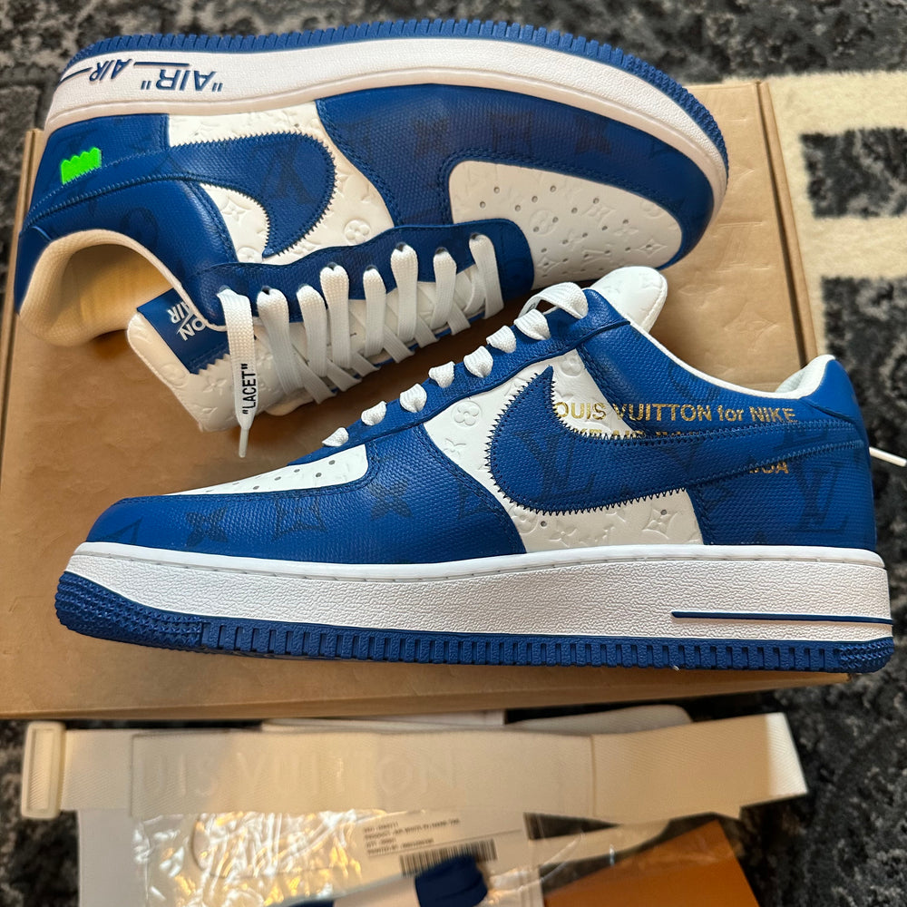 Louis Vuitton Nike Air Force 1 Low By Virgil Abloh White Royal