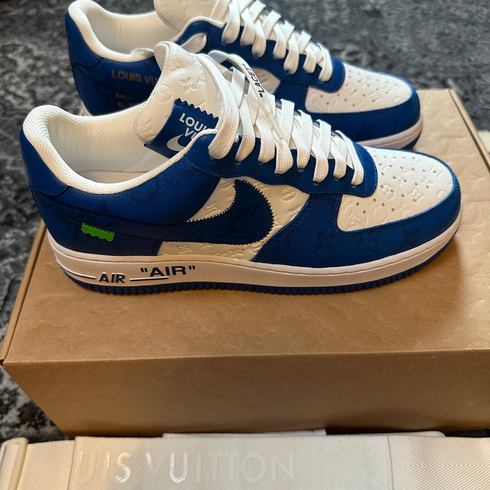 Louis Vuitton Nike Air Force 1 Low By Virgil Abloh White Royal