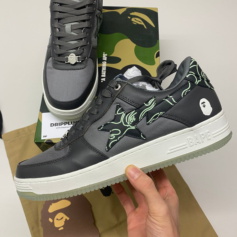 A Bathing Ape Bape Sta Text Code Camo Charcoal