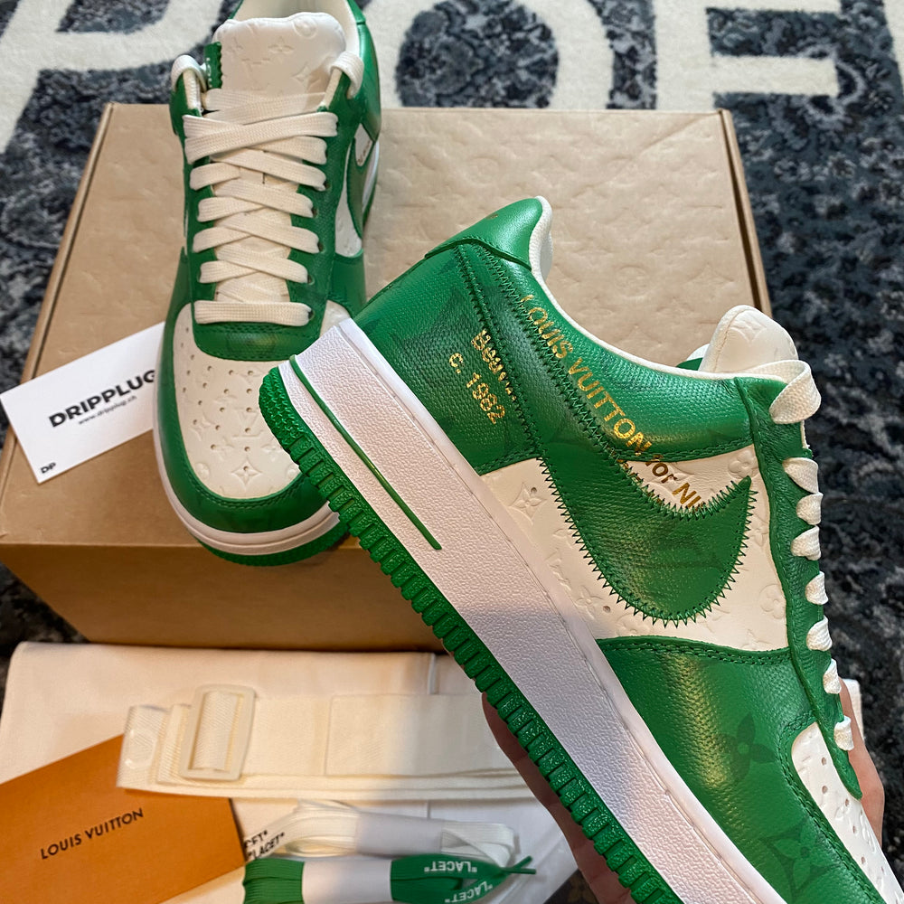 Louis Vuitton Nike Air Force 1 Low By Virgil Abloh White Green