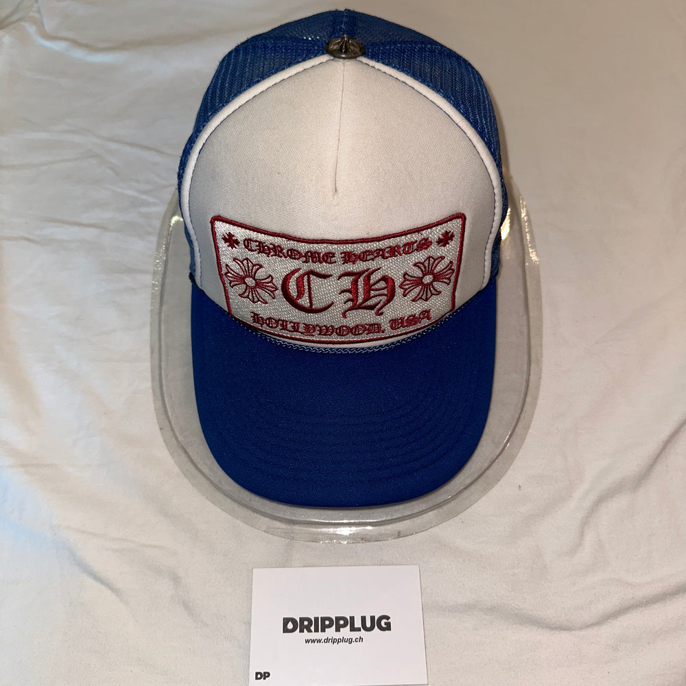 Chrome Hearts CH Hollywood Trucker Hat Blue/White